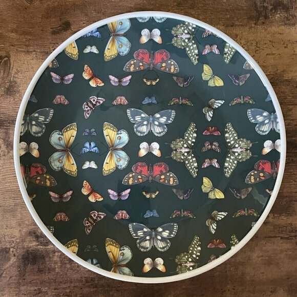 Portmeirion Botanic Garden Harmony Charger Plate 12" Green Butterflies Porcelain - Picture 10 of 10